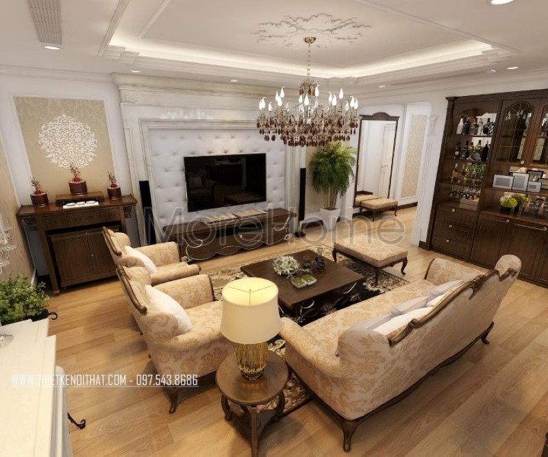 Thiết kế nội thất phòng khách đẹp - Sofa phòng khách sang trọng