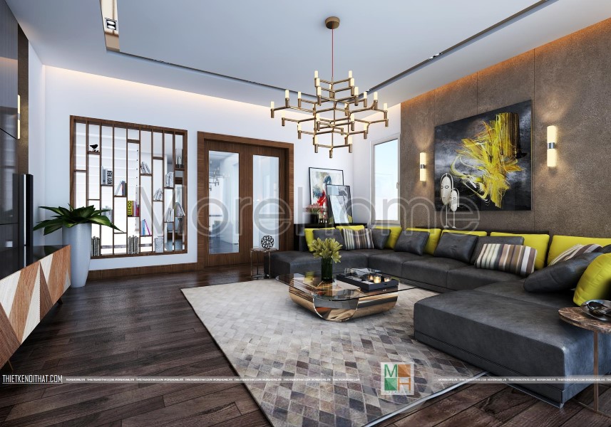 Thiết kế nội thất phòng khách đẹp - Sofa phòng khách sang trọng