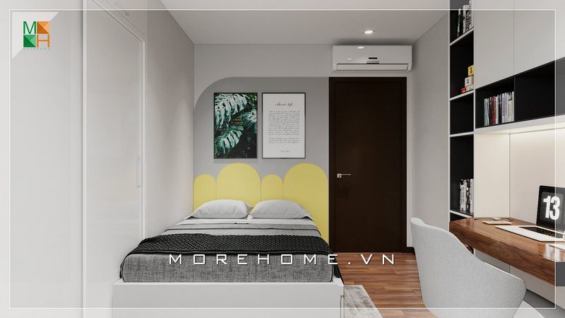 Để tạo ra một phòng ngủ hiện đại và đẹp cho các căn hộ, nhà phố, đề xuất một mẫu thiết kế phòng ngủ nhỏ.